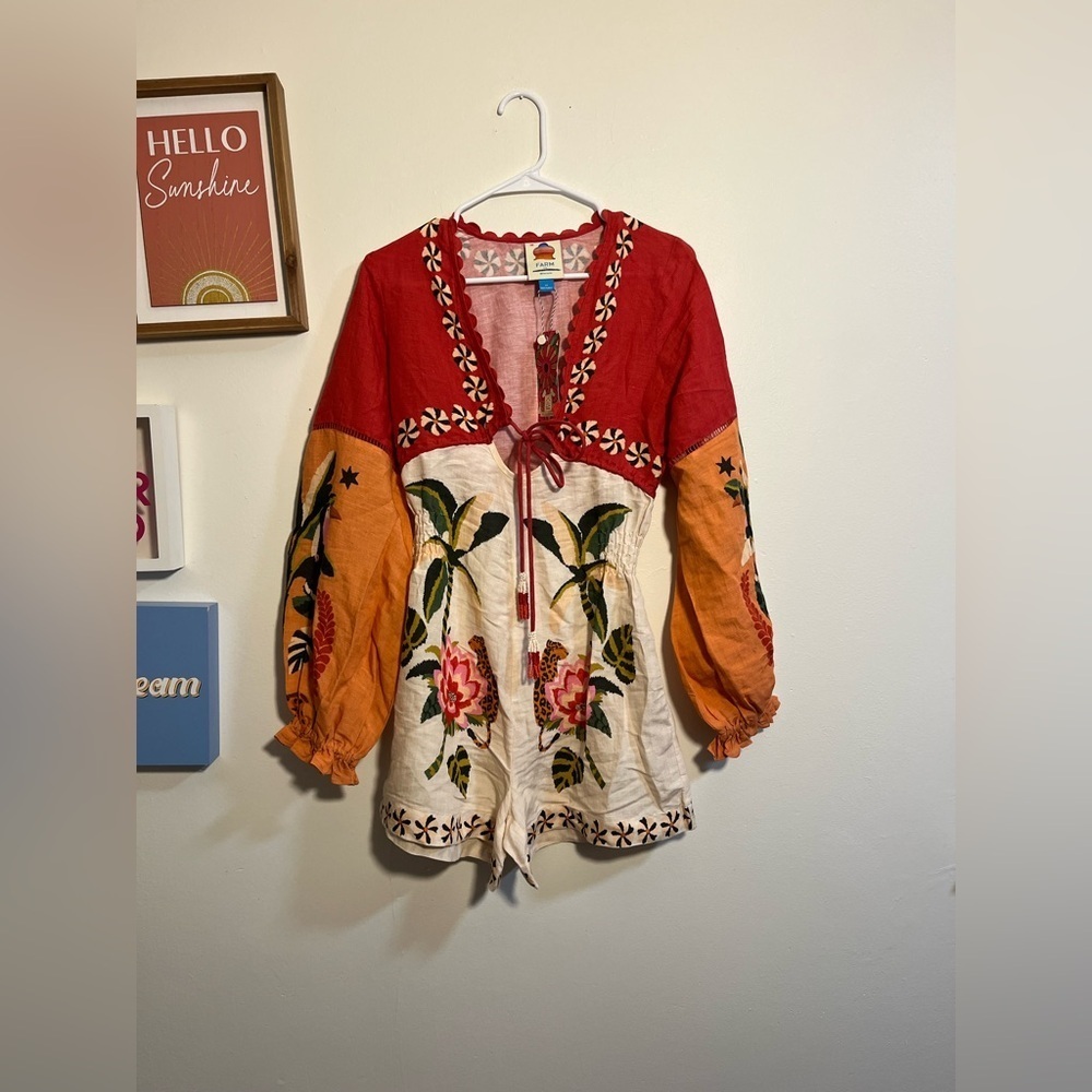 Farm Rio Long-Sleeve Romper - Picture 5 of 11